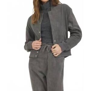 NEW JAKETT shai washed and waxed suede jacket in greystone